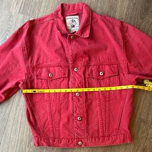 Banana Republic Vintage Red Denim Trucker Jacket, size S